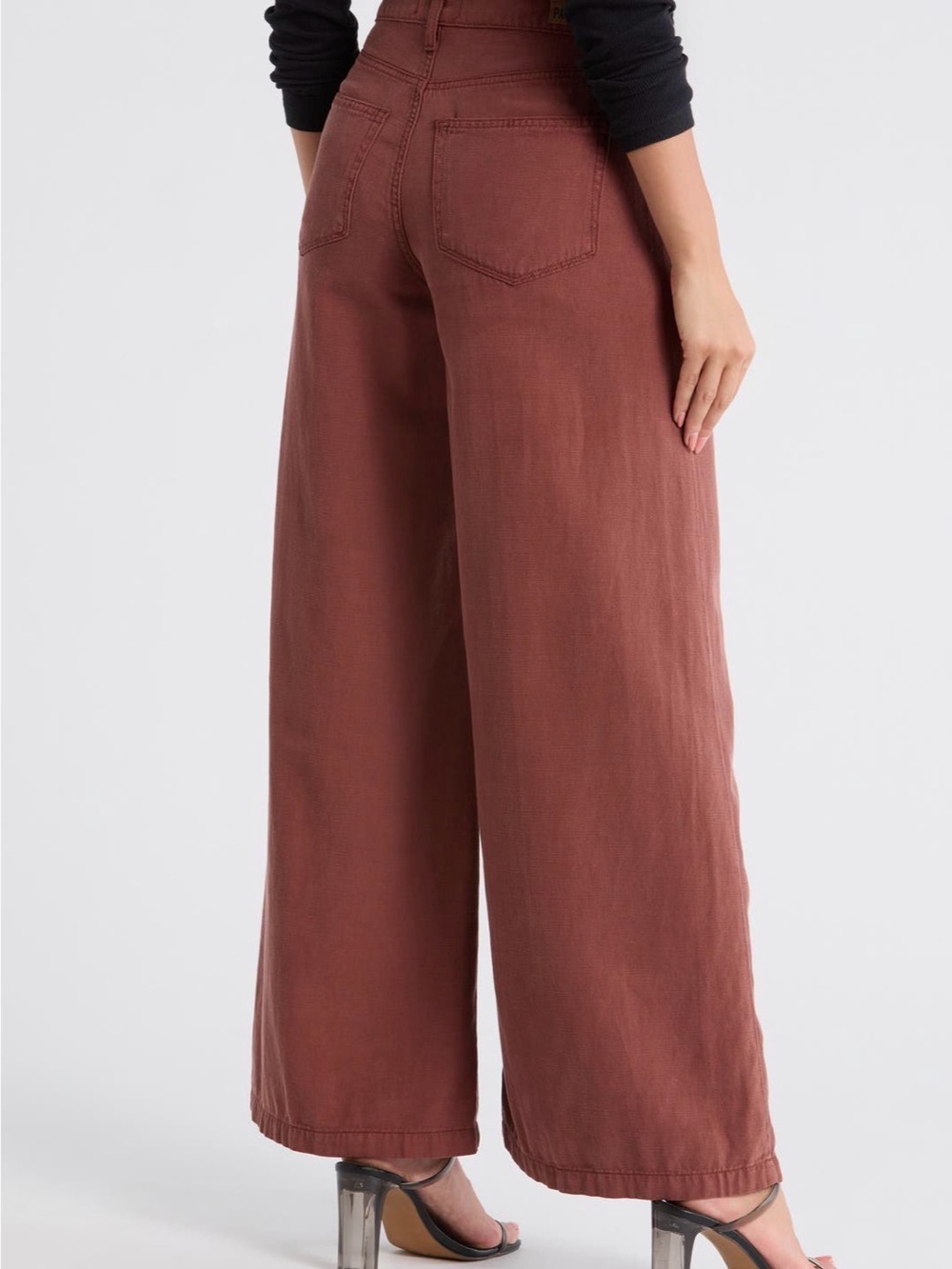 Paige Lennie Wide Leg Jeans - size 30, color Bricktone - Picture 2 of 10